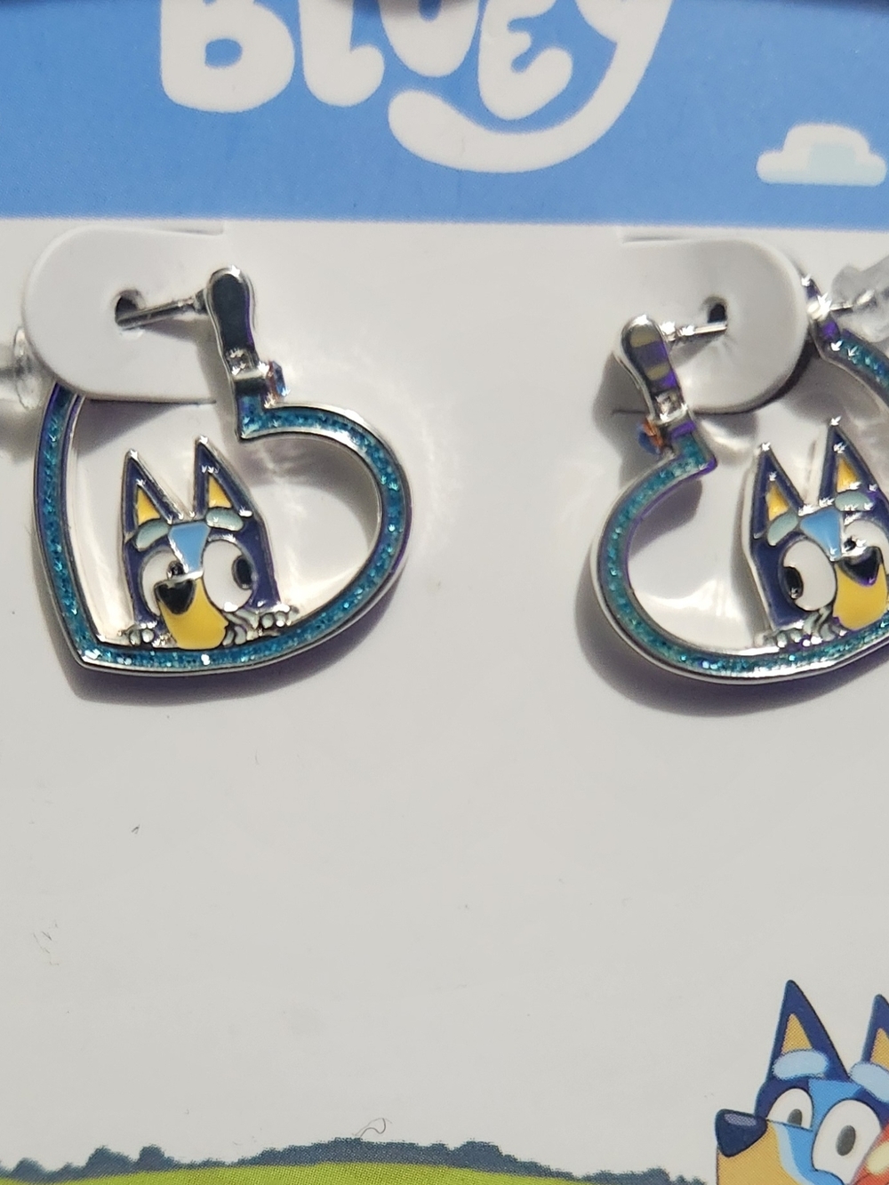 ACME Purple Bluey Hoop Earrings with Pink Accent